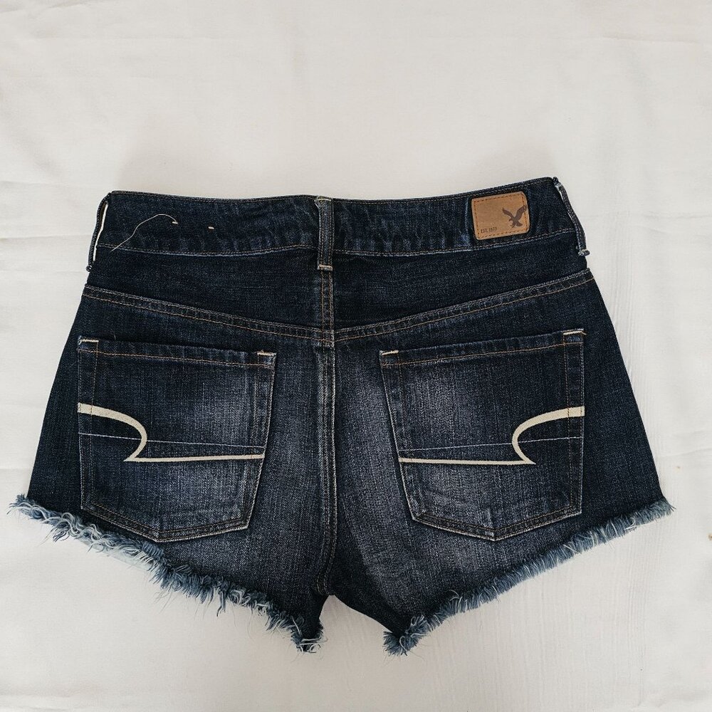 American Eagle Outfitters Women's Indigo High Rise Festival Denim Shorts Size 6 - Picture 5 of 12